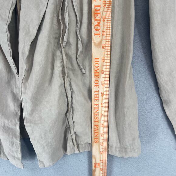 Sarah Pacini Set Womens 2 US 8/10 Tan Linen Lagenlook Jacket Skirt Boho Resort - Picture 8 of 16